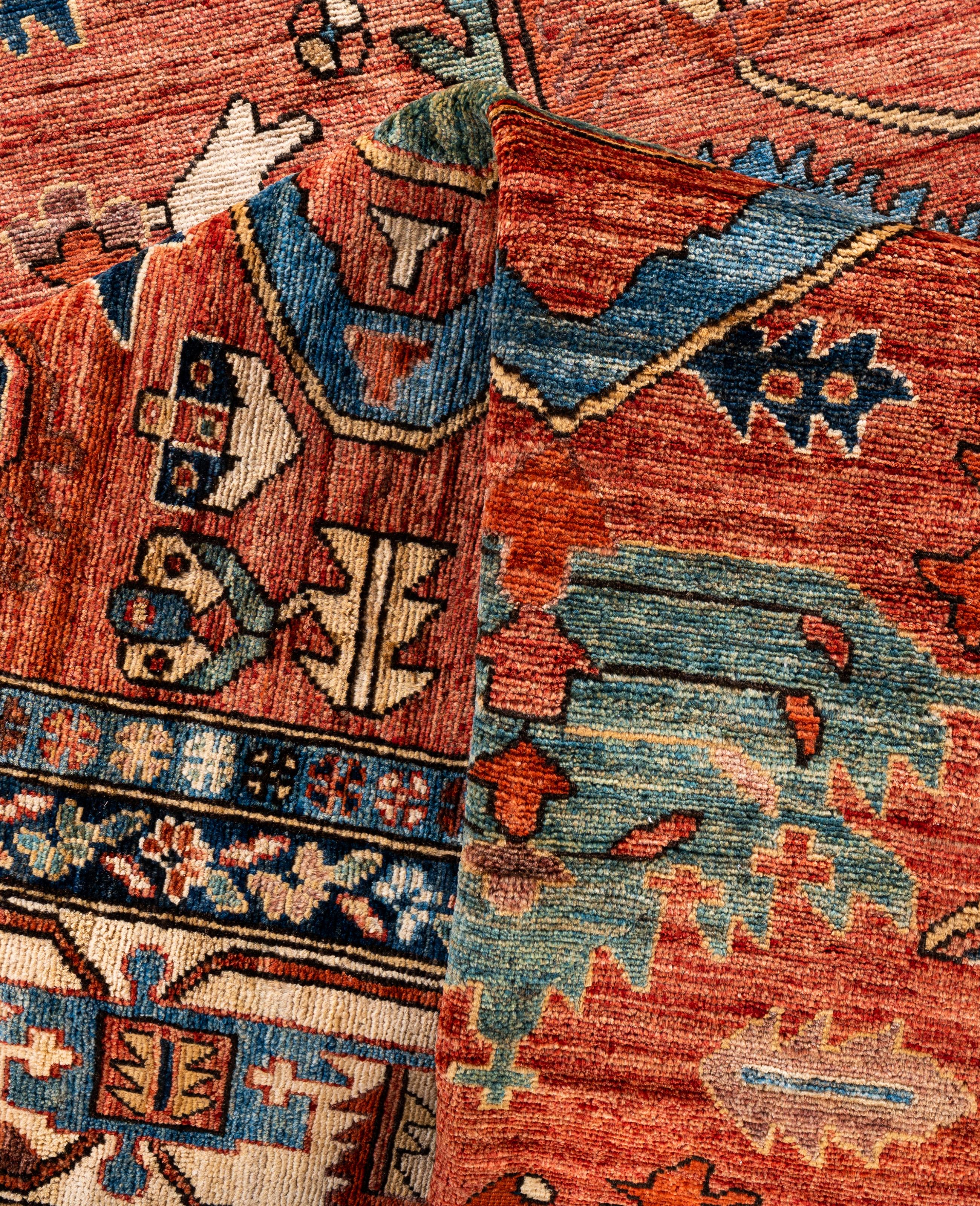 Serapi One-of-a-Kind Wool Red Area Rug 9' 0