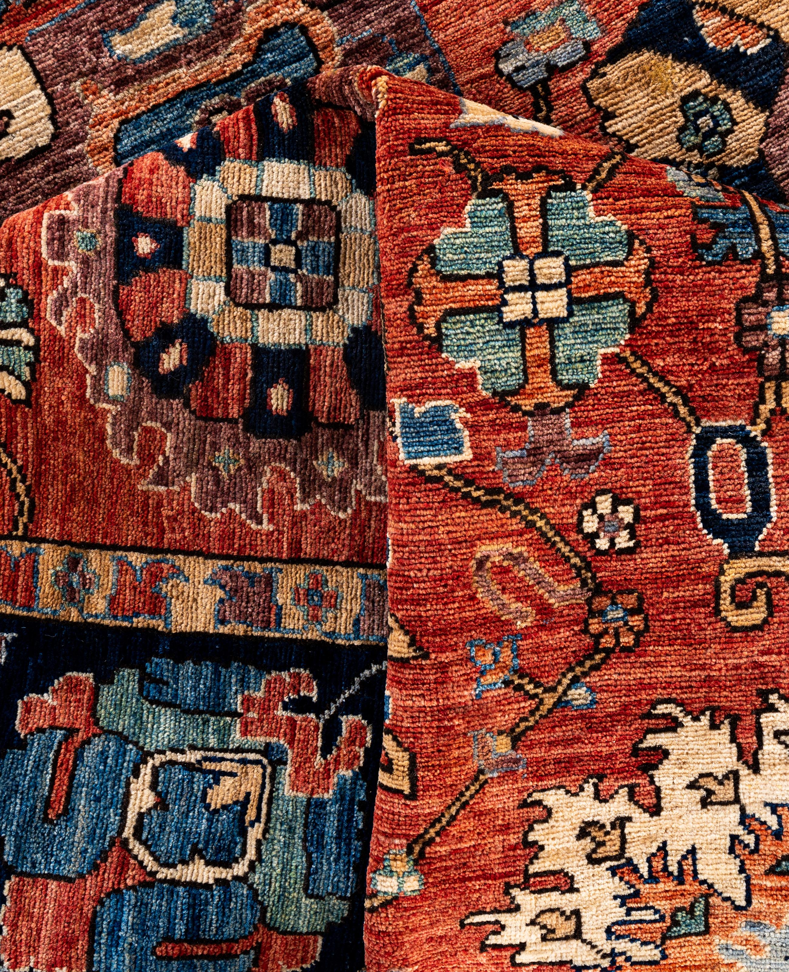 Serapi One-of-a-Kind Wool Red Area Rug 9' 0