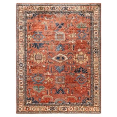 Serapi One-of-a-Kind Wool Red Area Rug 9' 0" x 11' 9"