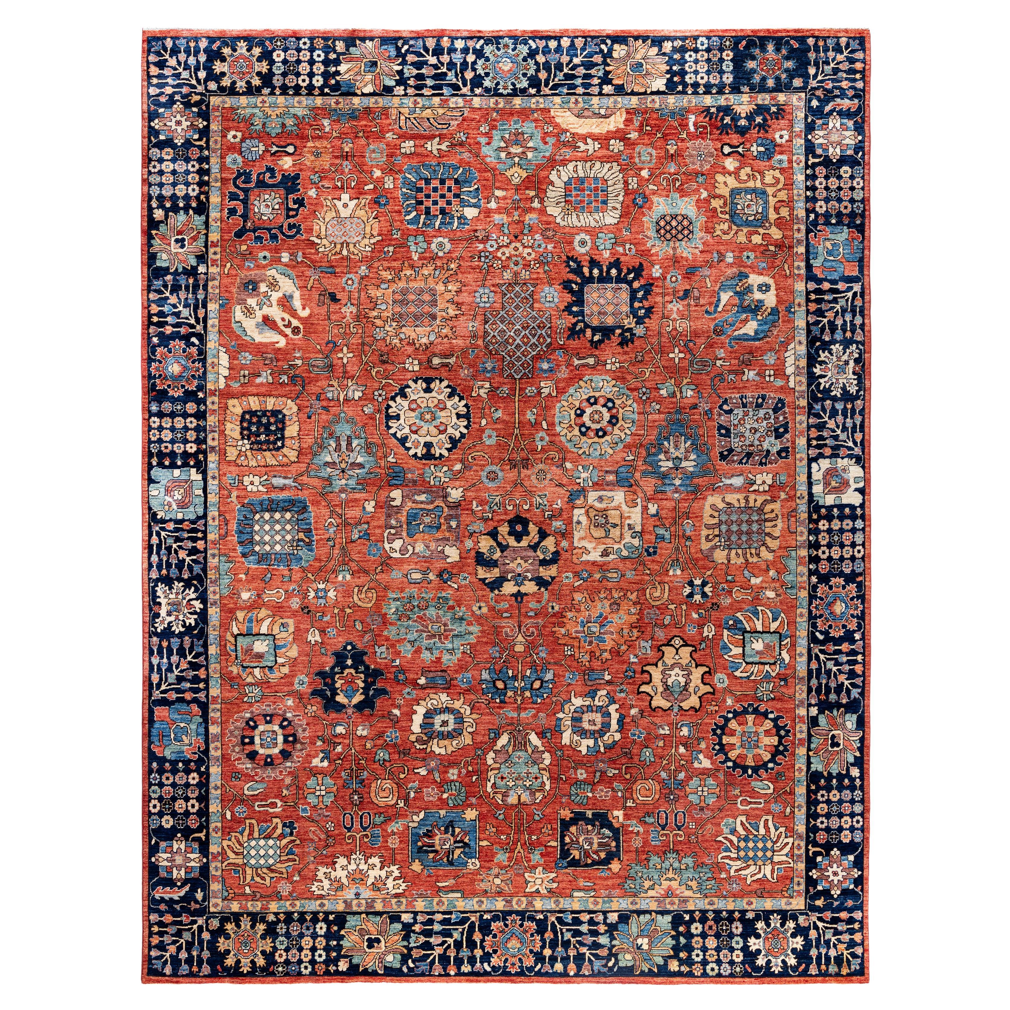 Serapi One-of-a-Kind Wool Red Area Rug 9' 0" x 11' 9"