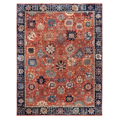 Serapi One-of-a-Kind Wool Red Area Rug 9' 0" x 11' 9"