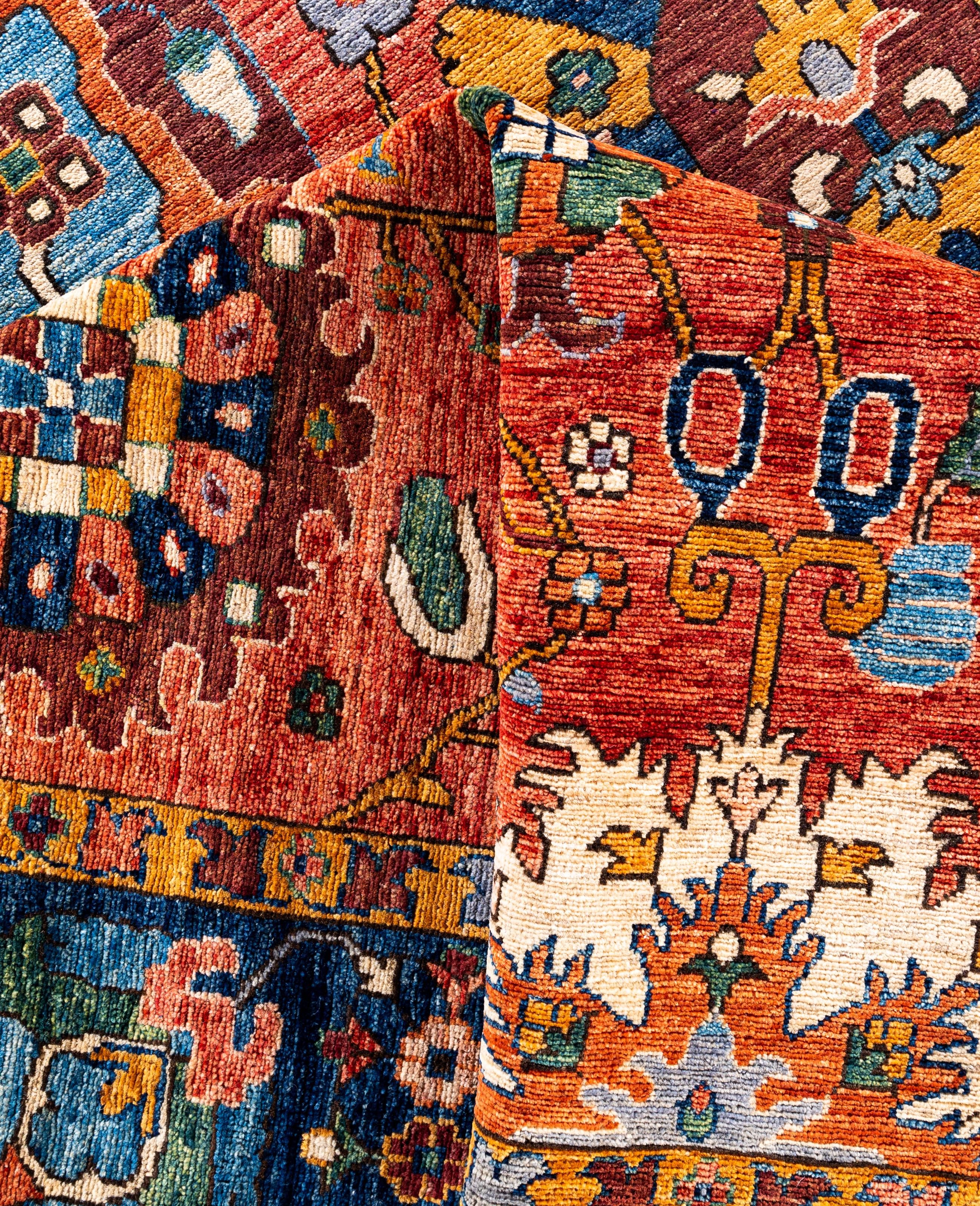 Serapi One-of-a-Kind Wool Red Area Rug 9' 11