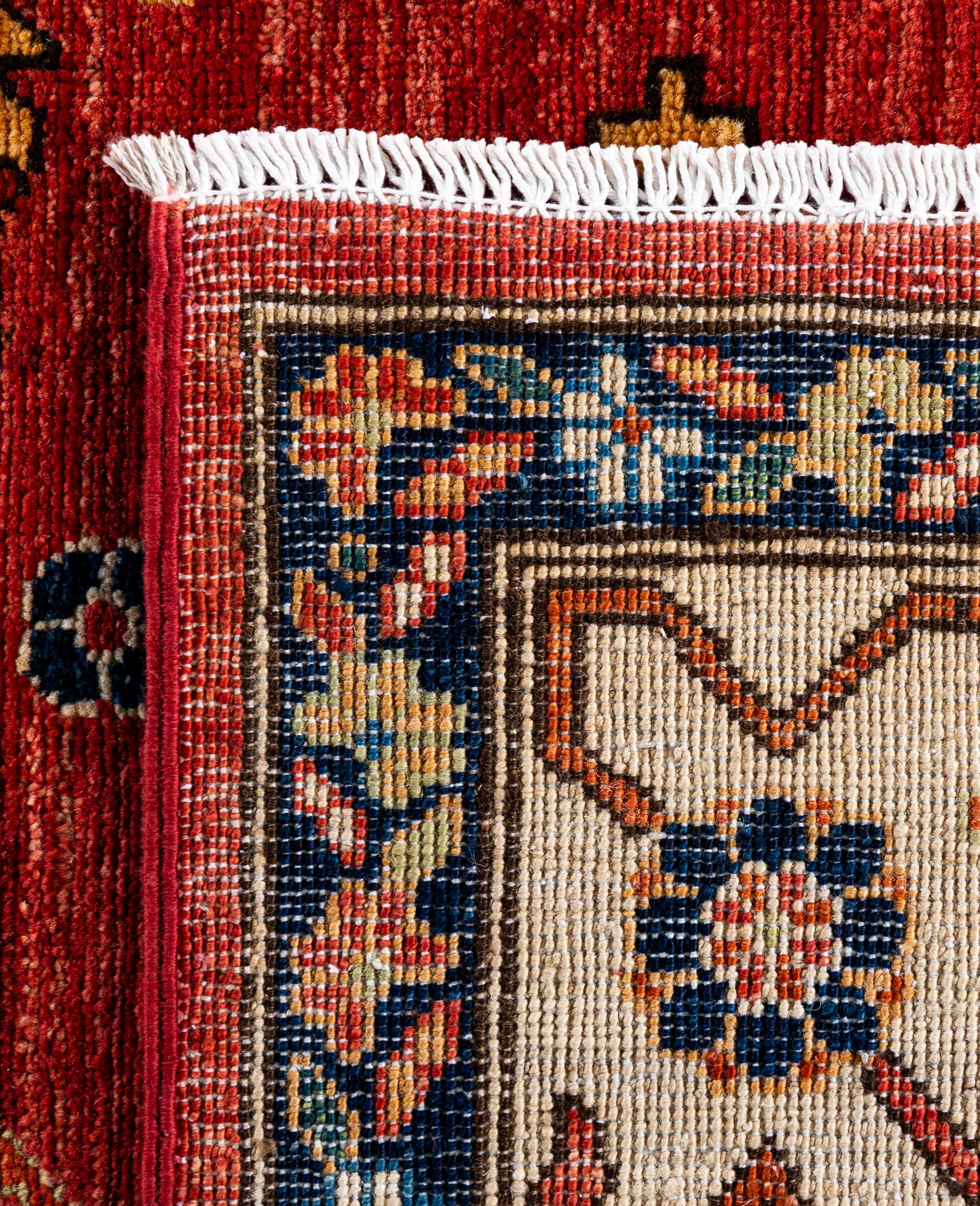 Serapi One-of-a-Kind Wool Red Area Rug 9' 2