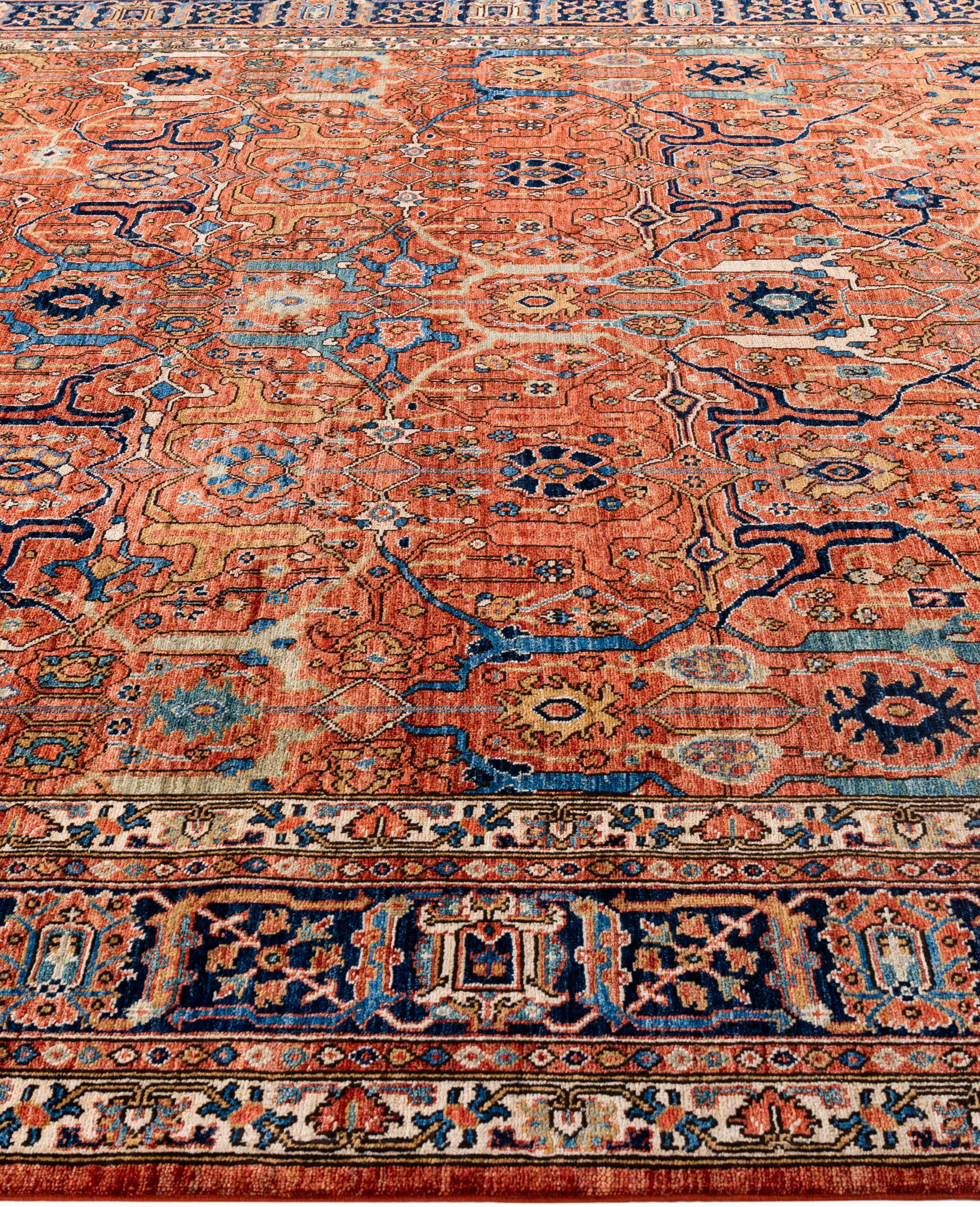 Serapi One-of-a-Kind Wolle Rot Bereich Teppich 9' 2