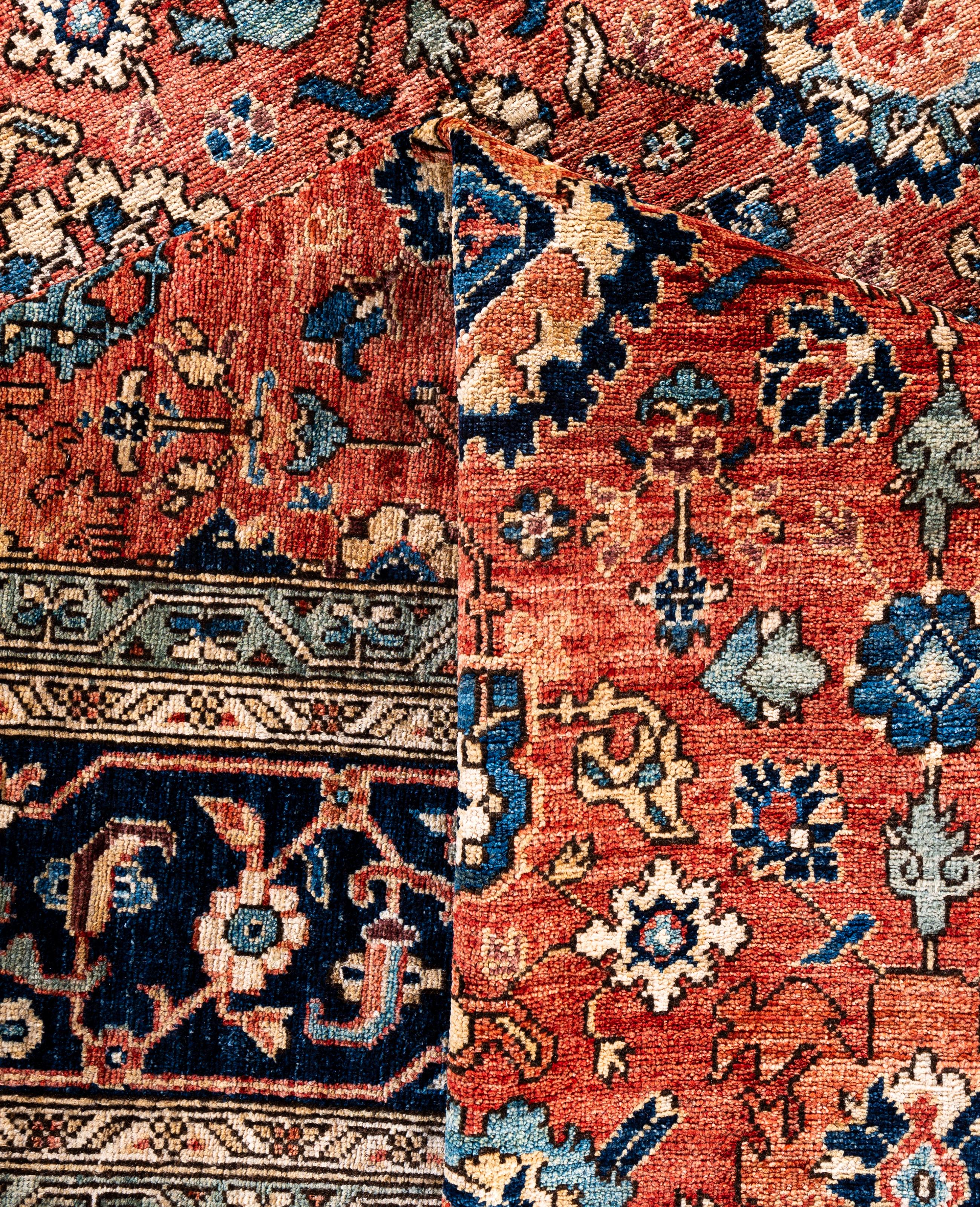 Serapi One-of-a-Kind Wool Red Area Rug 9' 3
