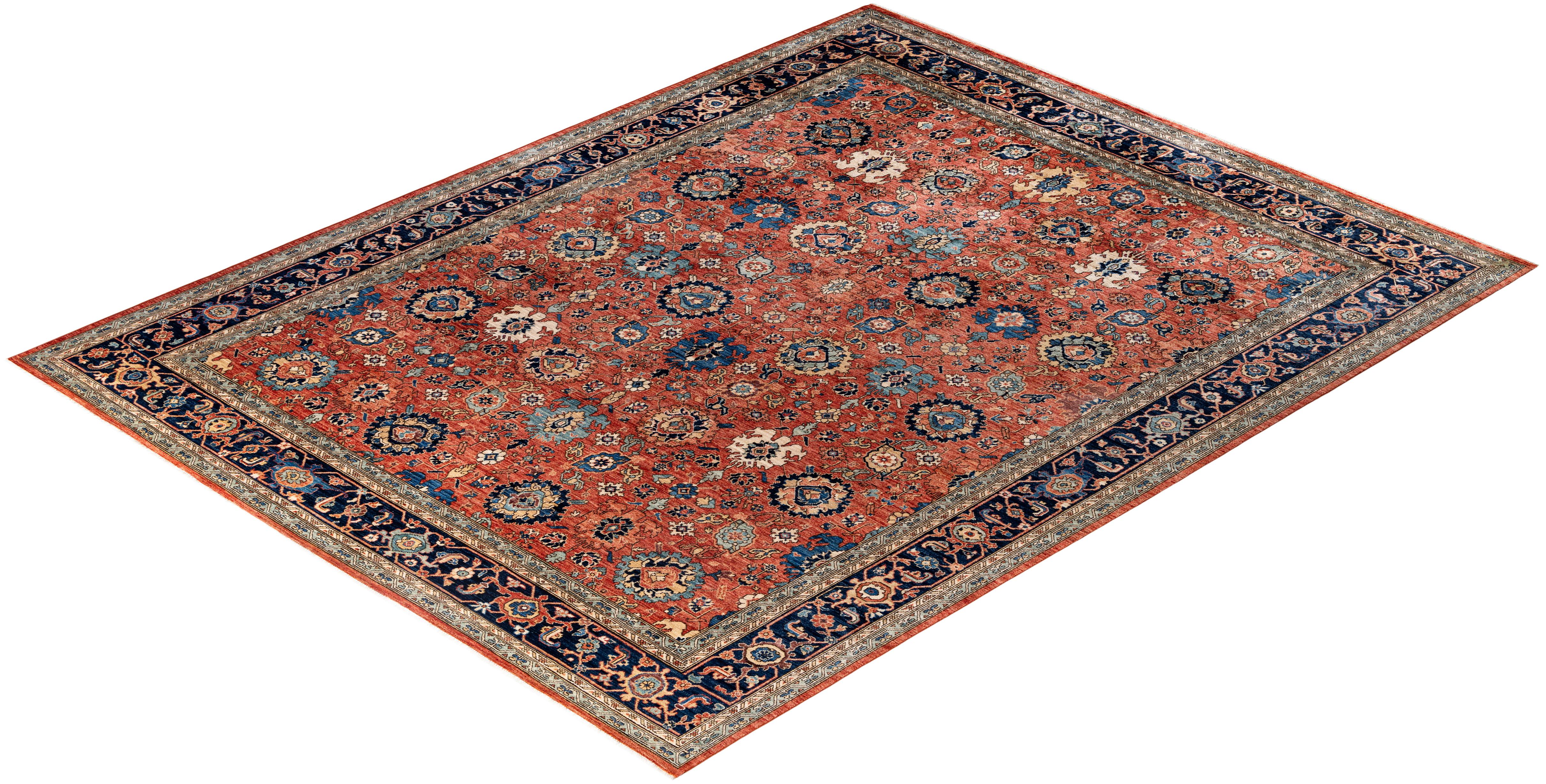 Serapi One-of-a-Kind Wool Red Area Rug 9' 3