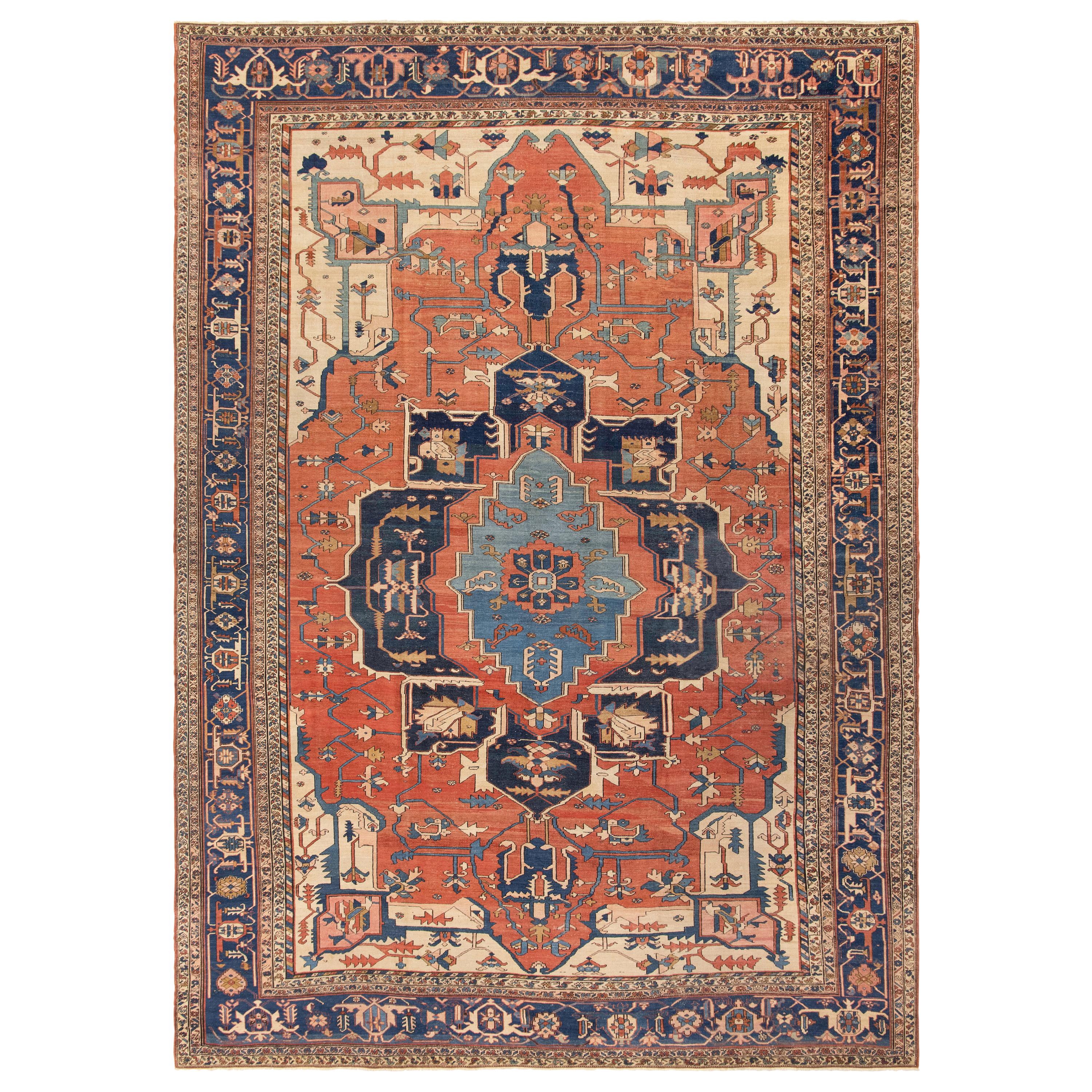 Antiker Serapi-Teppich, um 1880