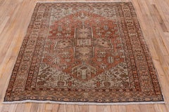 Rustic Persian Serapi Rug, circa 1920