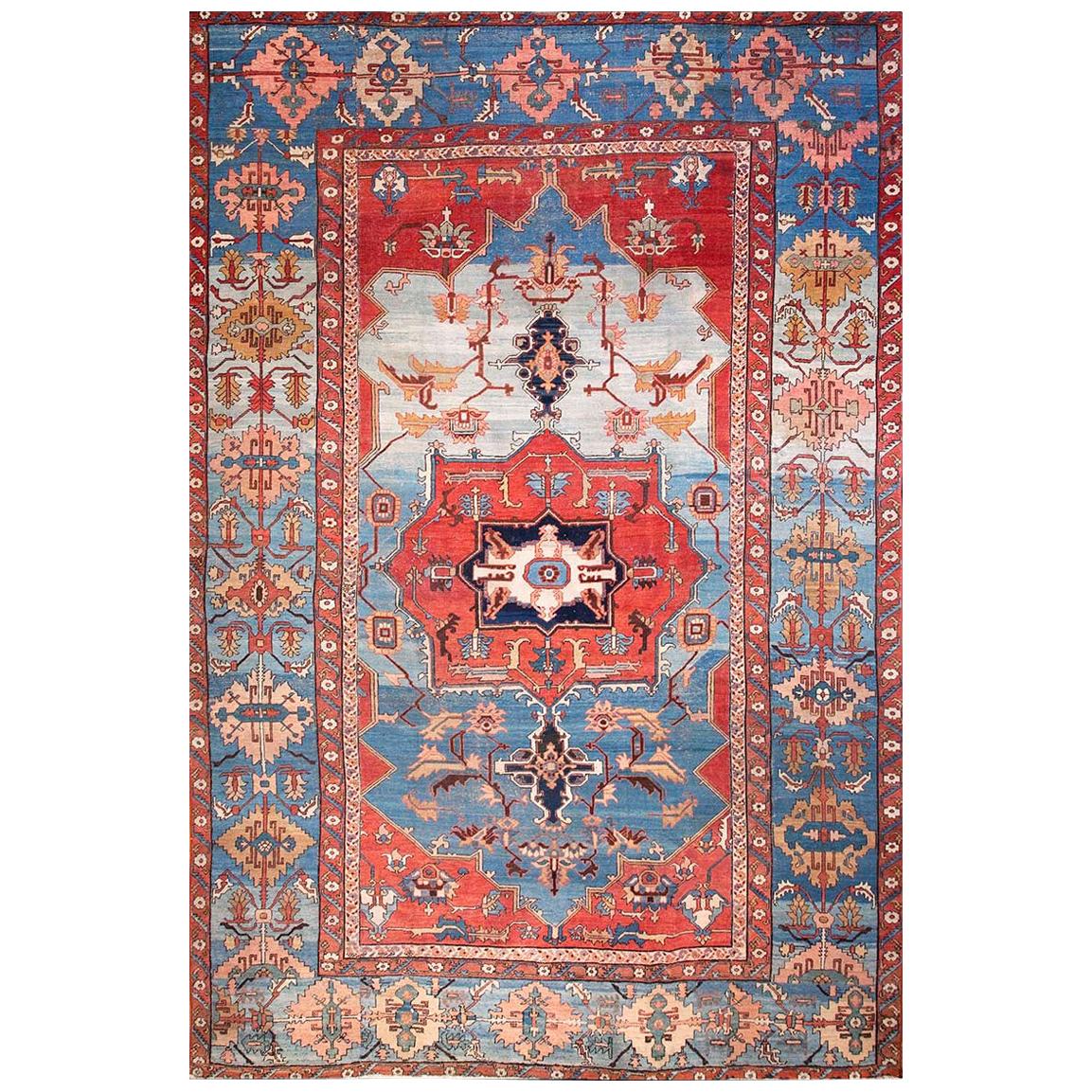 19th Century N.W. Persian Serapi Carpet ( 10'2" x 15'2" - 310 x 462 ) For Sale