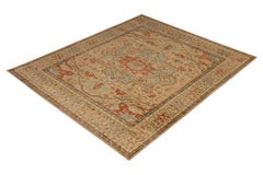 Rug & Kilim's Serapi Style Rug Beige and Red Medallion Serapi Pattern