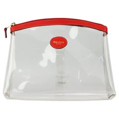 Serapian Textured Leather Trimmed PVC Cosmetics Case