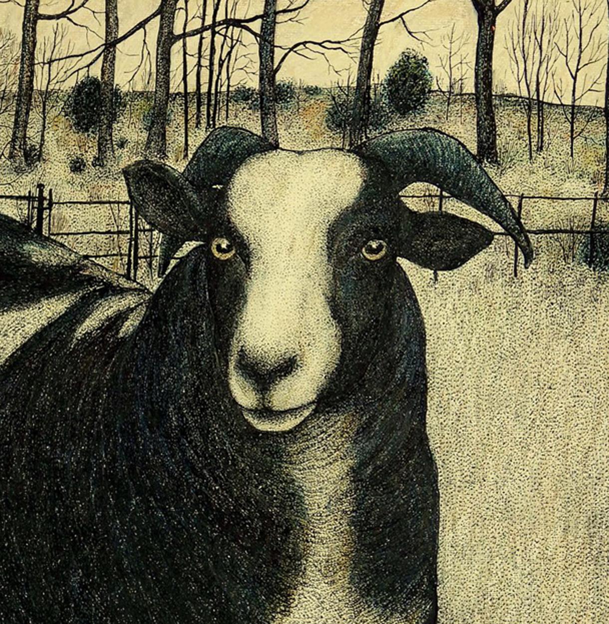 Jacob Sheep - New original work by Seren Bell. Mixed media on Fabriano paper, 17.5 inches x 20 inches.

Sold unframed. Can be framed for local buyers.

Seren's work is widely collected in the UK and globally.

For more than seven hundred