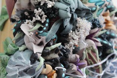 Floral Abstraction Sculptural Painting with Spiderweb by Seren Morey - Ransack