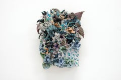 Floral Abstraction Sculptural Painting with Spiderweb by Seren Morey - Ransack
