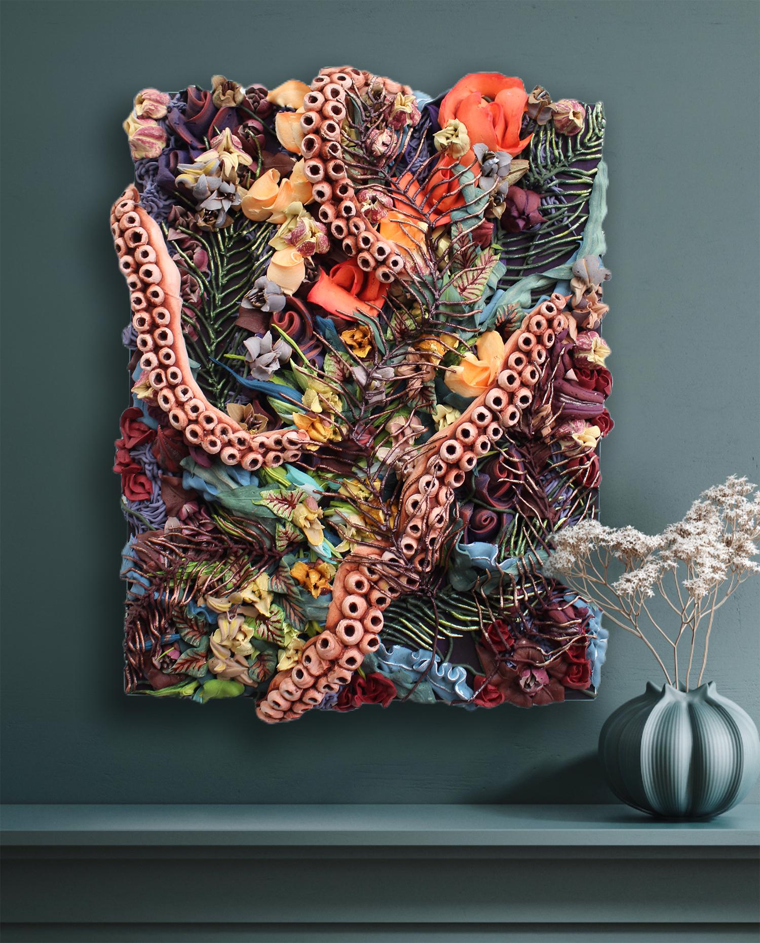 Underwater Ocean Seascape Floral with Octopus by Seren Morey - Zozimos 2