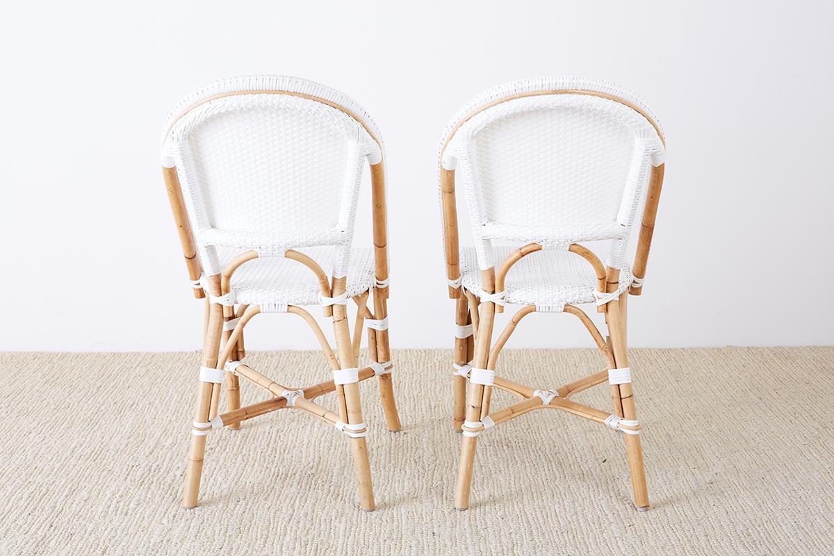 Serena and Lily Bamboo Riviera Rattan French Bistro Chairs 5