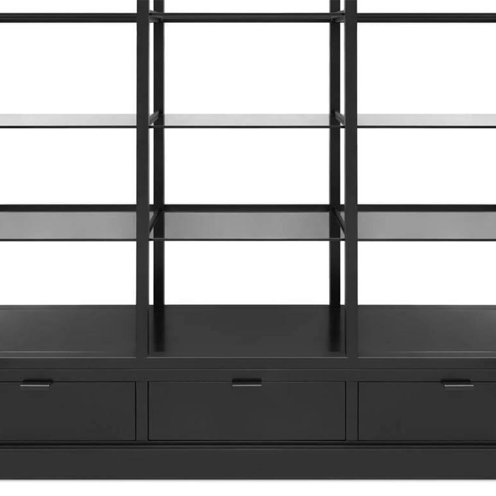 Contemporary Serena Black Bookcase For Sale