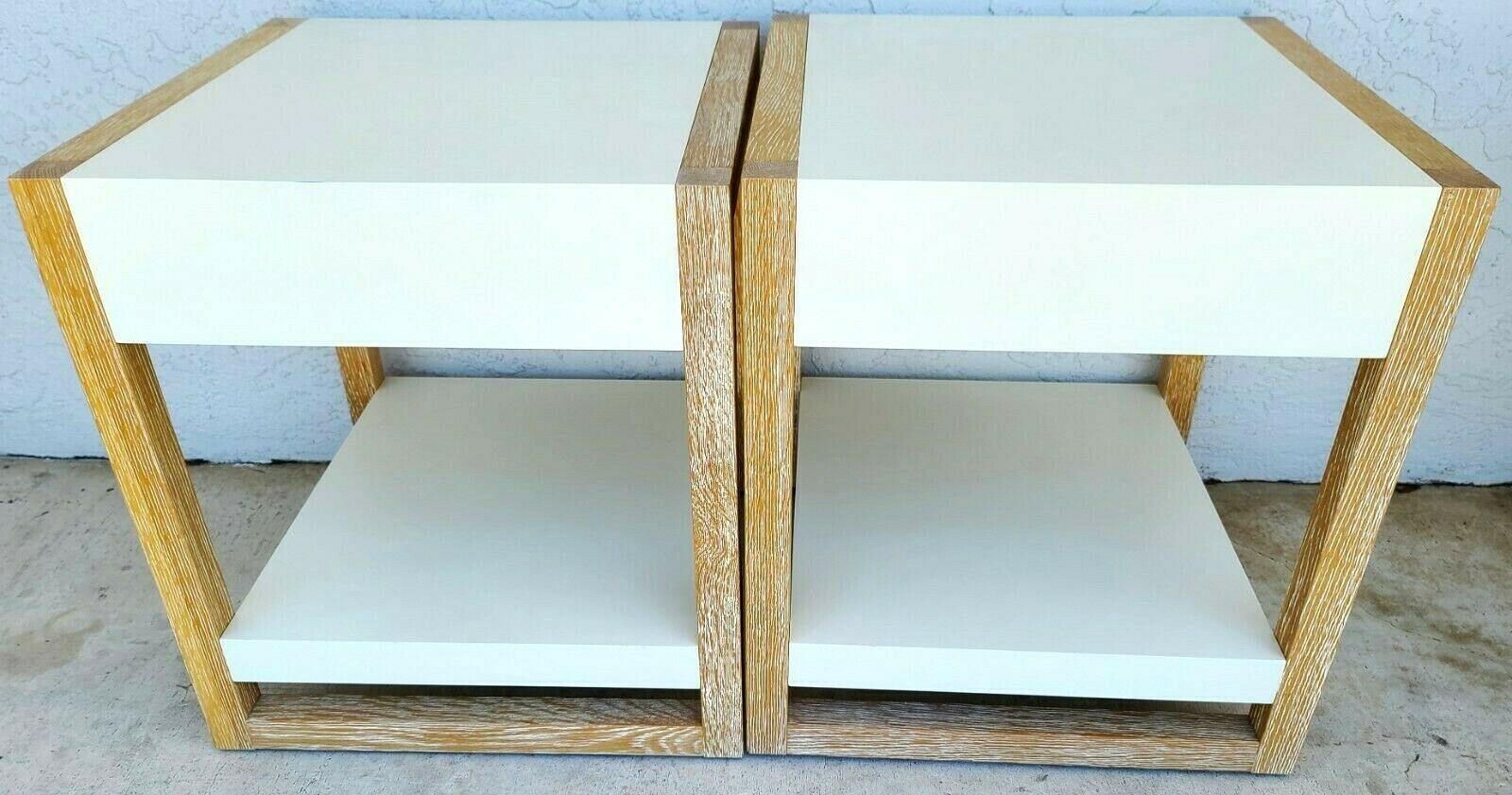 Modern Serena & Lily Side End Tables Nightstands with Drawers a Pair For Sale