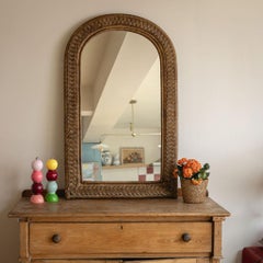 Serena Rattan Mirror, Large Arch, Hand-Woven Cane Frame, UK Design