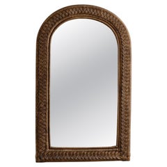 Serena Rattan Mirror, Large Arch, Hand-Woven Cane Frame, UK Design