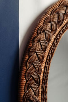Serena Rattan-Spiegel, handgeflochtener Rohrrahmen, viktorianischer Stil, UK Made
