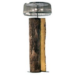 Serena Wood Floor Lamp, Designed by Erasmo Figini, Made in Italy 