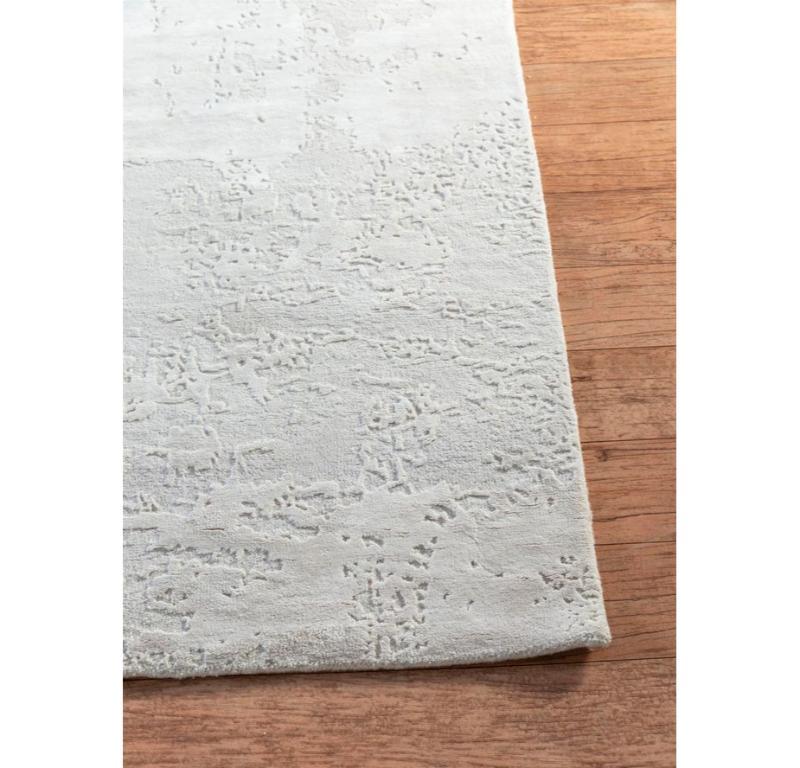 Alfombra anudada a mano Serendipitous Symphony Blanco y Blanco 360X450 cm Moderno en venta