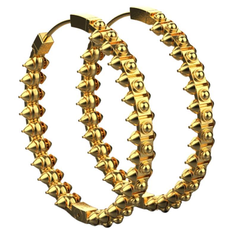 Serendipity Hoop  XL Earrings, 18K Gold For Sale