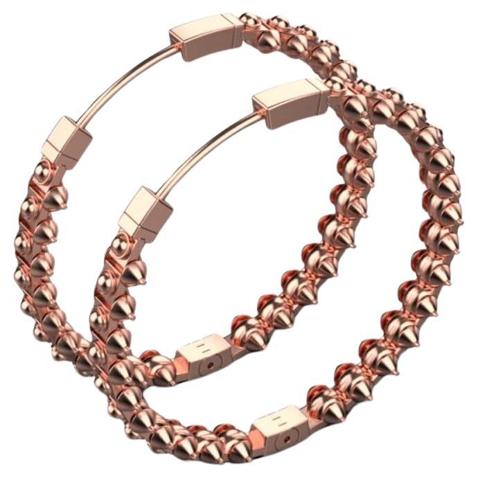 Serendipity Hoop  XL Earrings, 18K Rose Gold For Sale