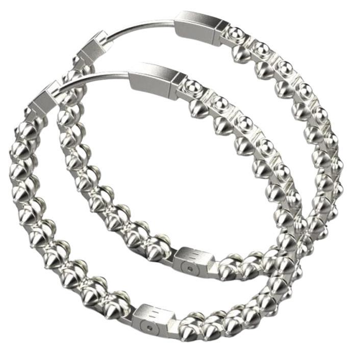 Serendipity Hoop  XL Earrings, Sterling Silver For Sale