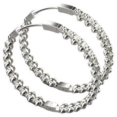 Serendipity Hoop  XL Earrings, Sterling Silver