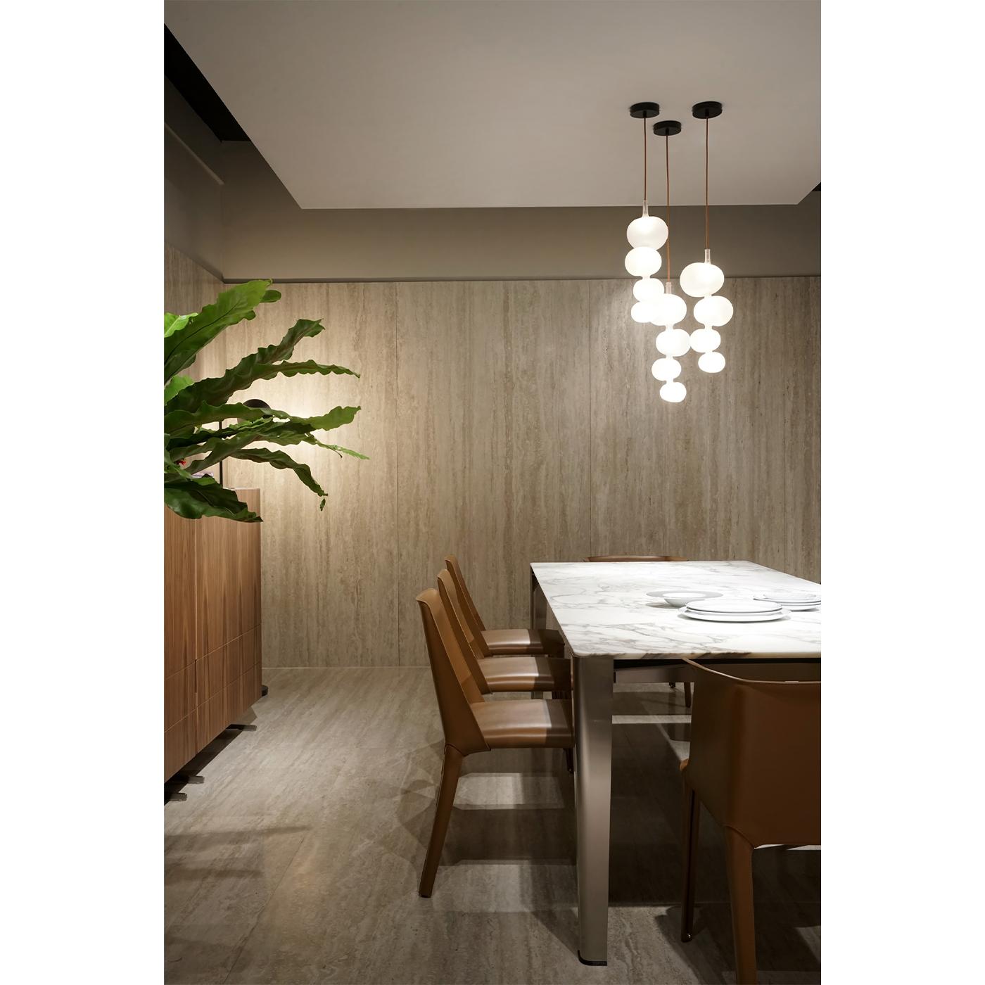 Modern Serendipity, Melogranoblu, Suspension Lamp, Frosted Glass For Sale