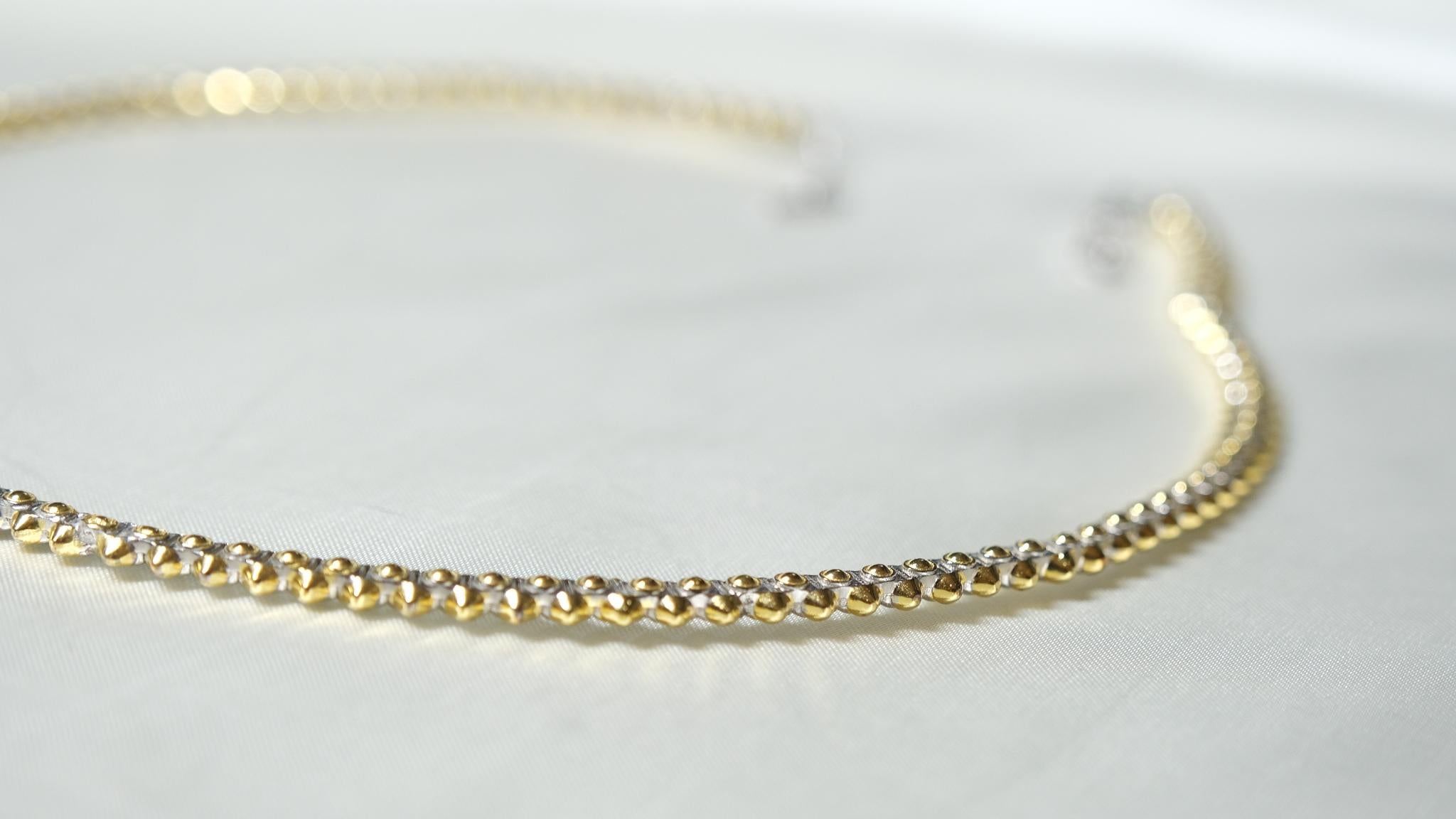 Women's or Men's Serendipity Necklace, 18k Yellow Gold/White Gold For Sale