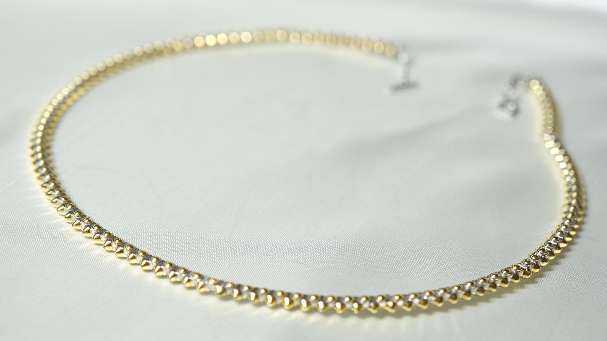 Serendipity Necklace, 18k Yellow Gold/White Gold For Sale 3
