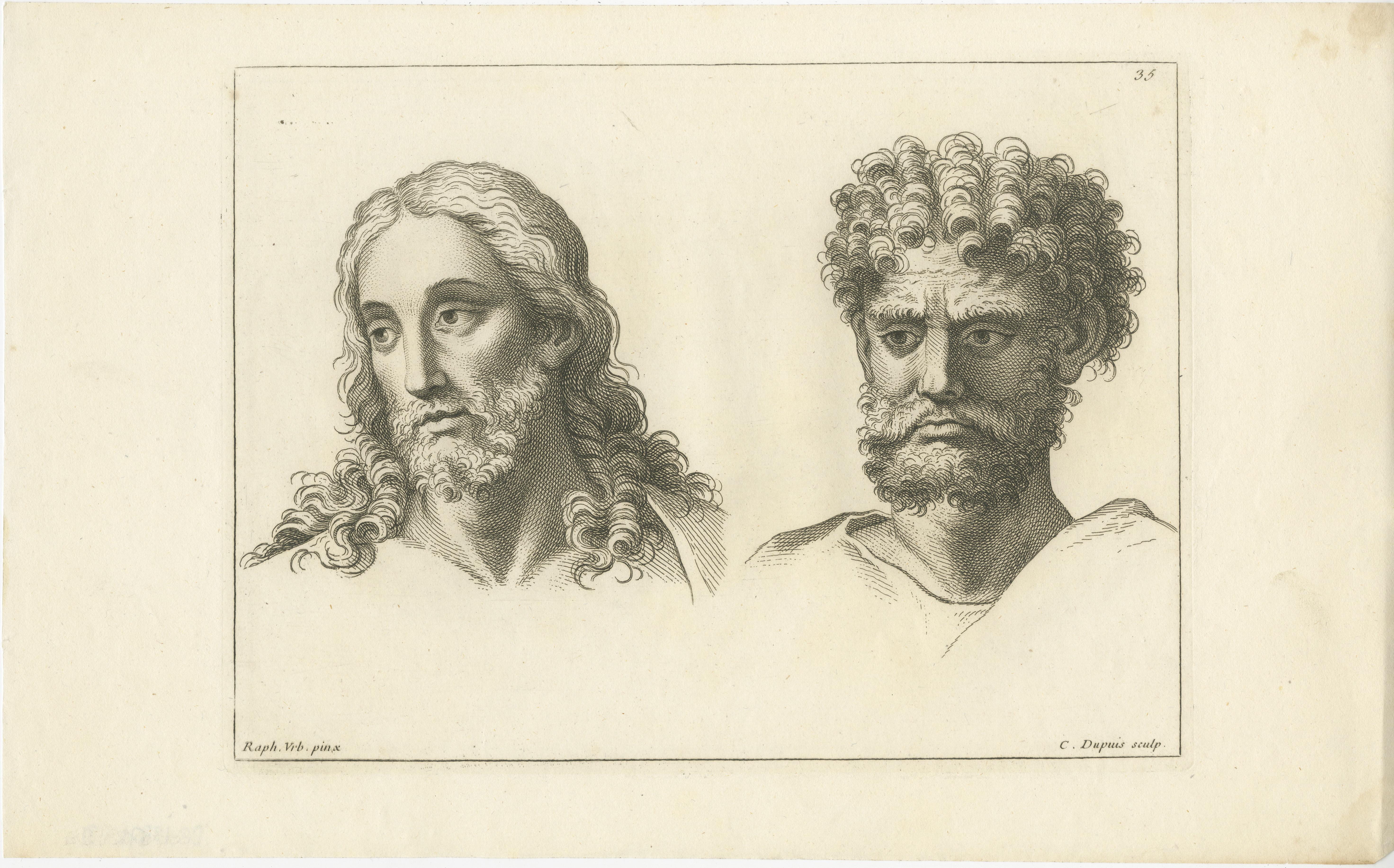 Gravé Serein et sévère : Dualités de Raphael par C.I.C., 1740 en vente