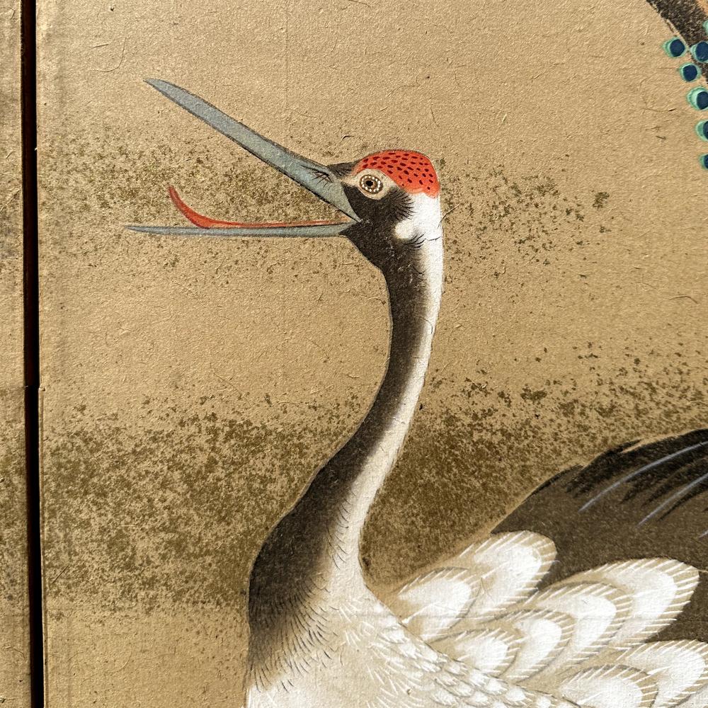 Serene Cranes: Meisterwerk des späten Edo-Stils (19. Jahrhundert) im Angebot