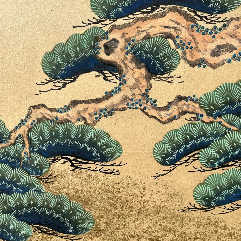 Serene Cranes: Meisterwerk des späten Edo-Stils im Angebot 2