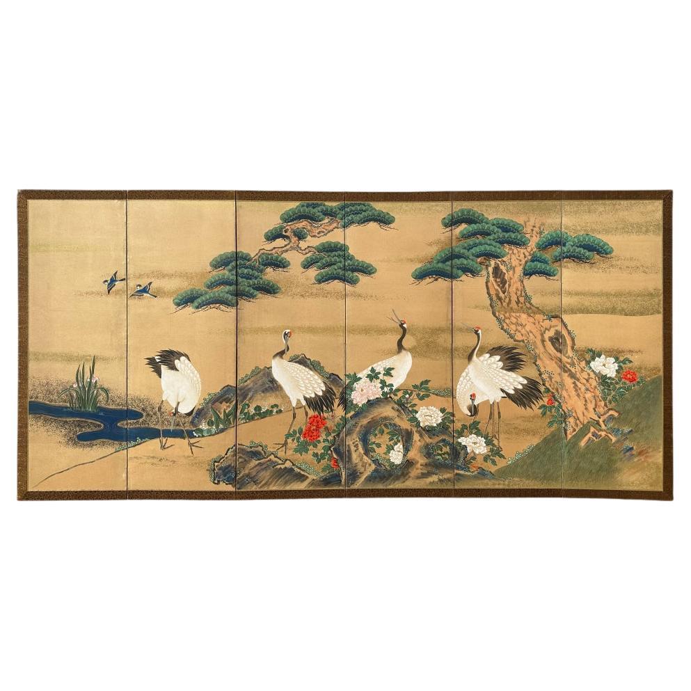 Serene Cranes: Late Edo Masterpiece