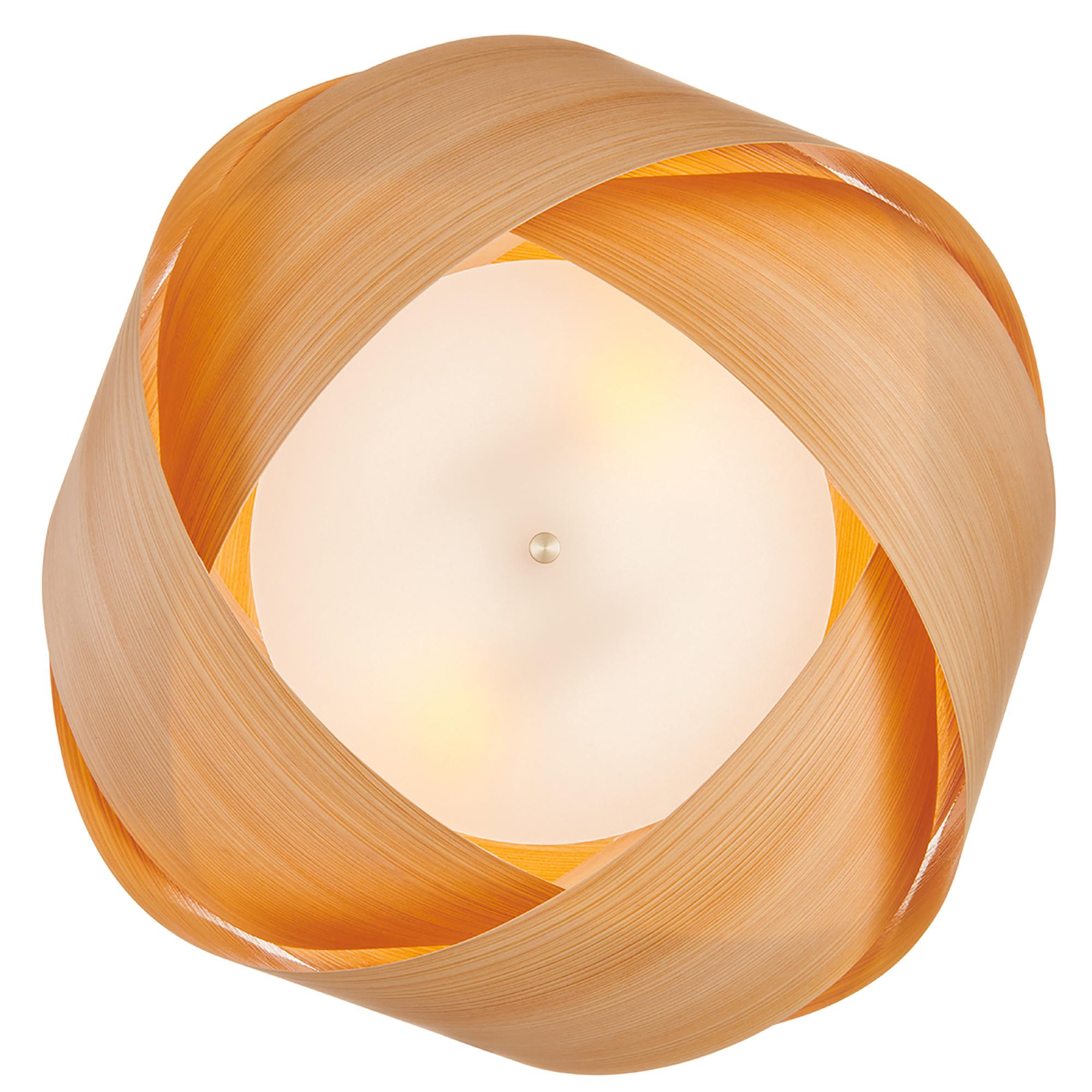 Frosted Scandinavian Design natural wood veneer chandelier pendant