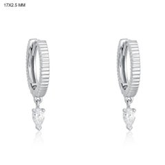 0.20ct Pear Cut Fancy Diamond Serene 14K Gold Drop Earrings