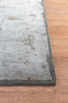 Jaipur Rugs 6X9 Feet Hand Knotted Carpet Wool And Bamboo Silk Grey And Black Rug
