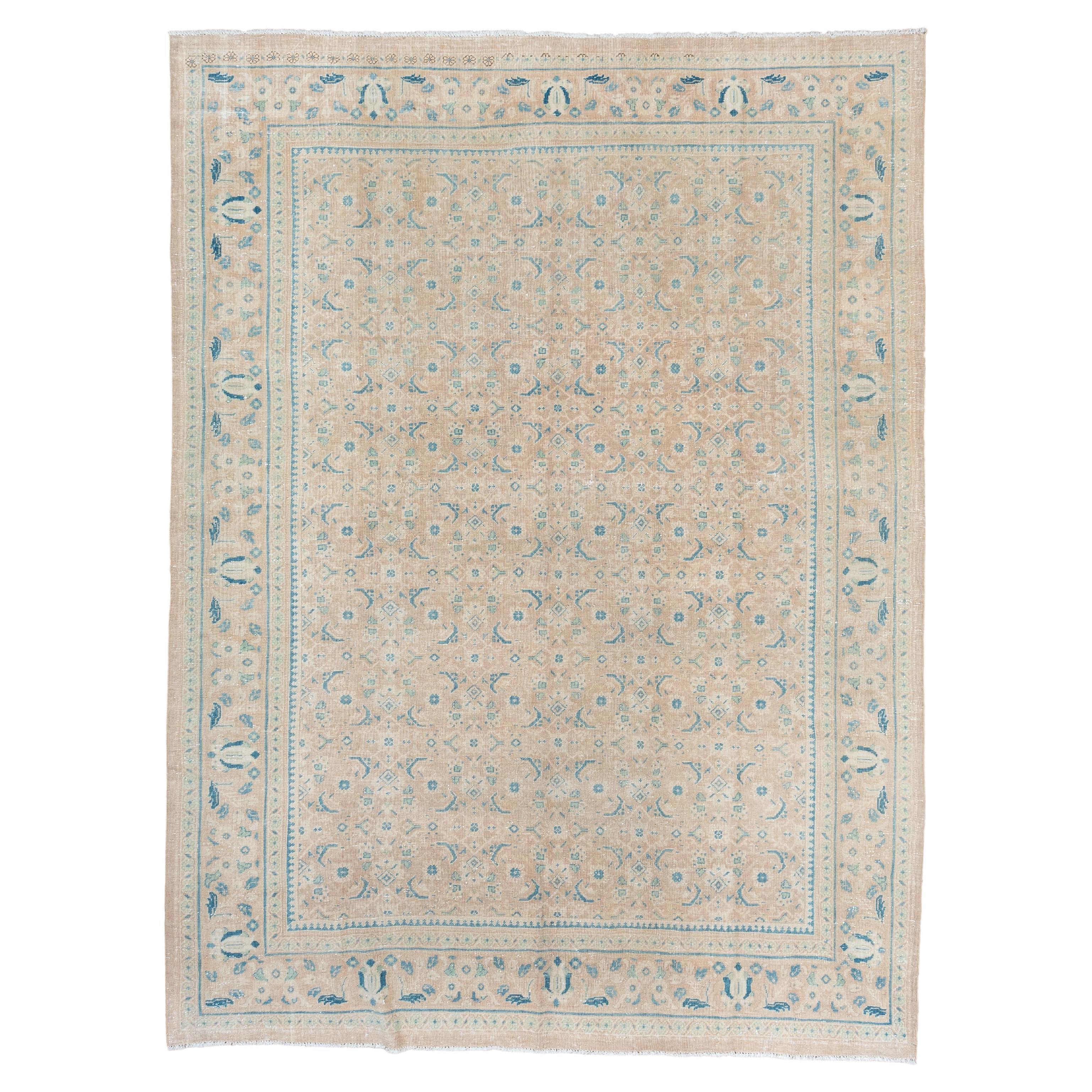 Serene Medley of Sky Blue and Cream in Persian Elegance For Sale