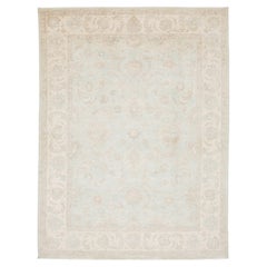 Ciel serein : Tapis moderne en laine nouée à la main Knots Rugs 9x12