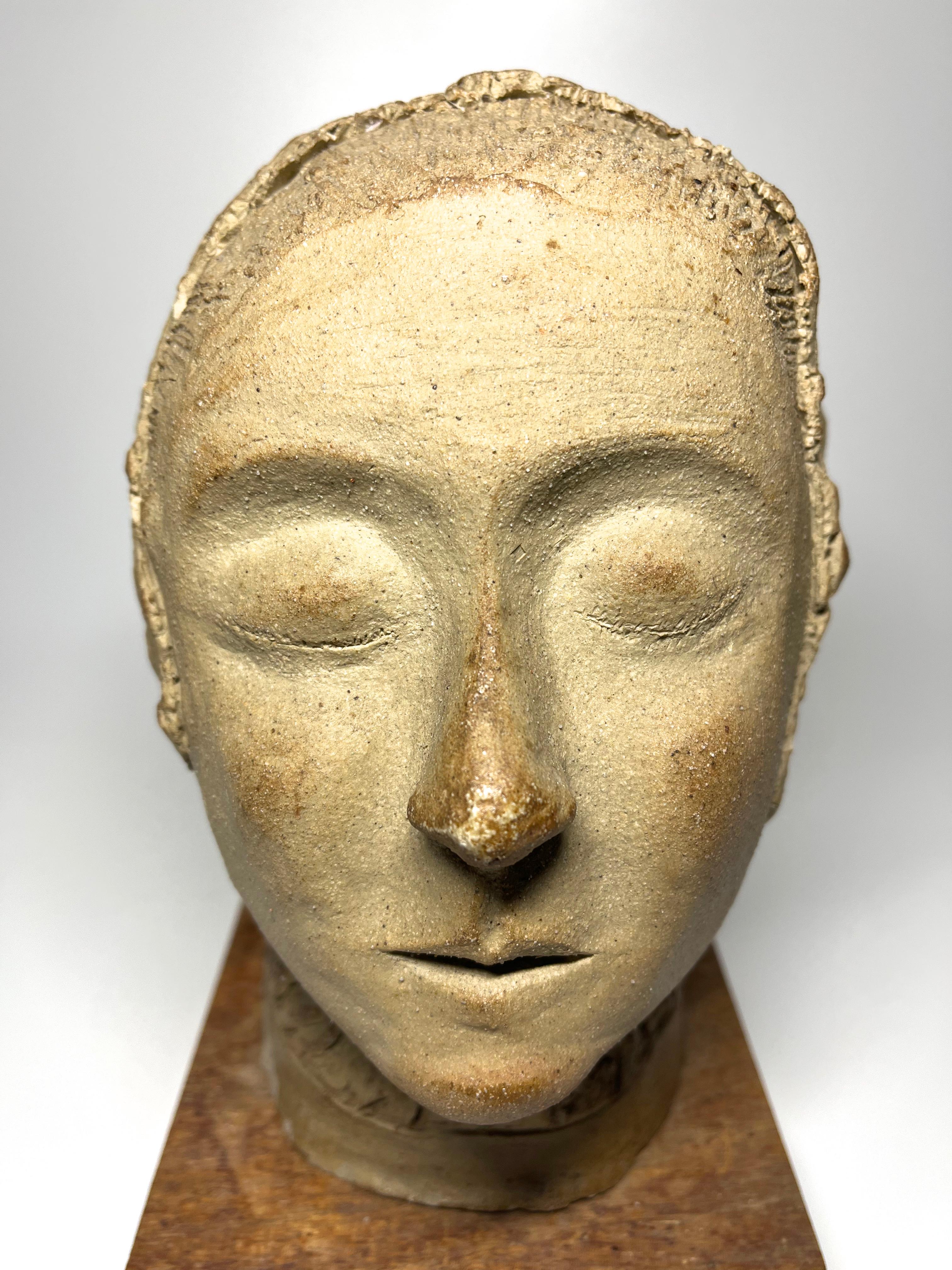 Serenely Peaceful, Clay Head Study of a Young Elizabethan Woman For Sale 2