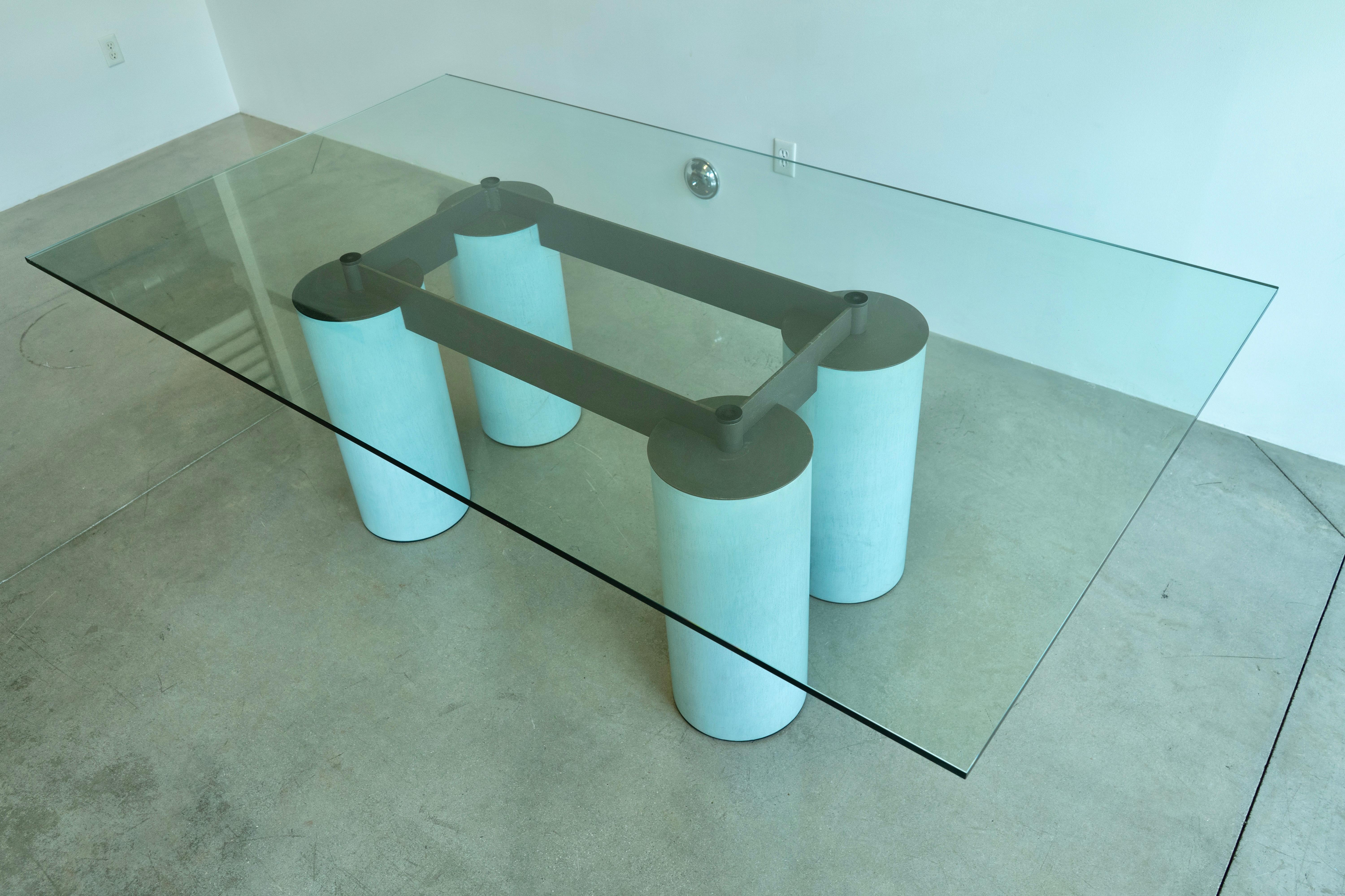 Steel Serenissimo Dining Table by Lella & Massimo Vignelli for Acerbis, Italy 2000s For Sale