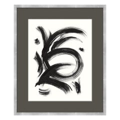 Serenity 2 Abstract Relaxing Wall Print in Black and White by CuratedKravet