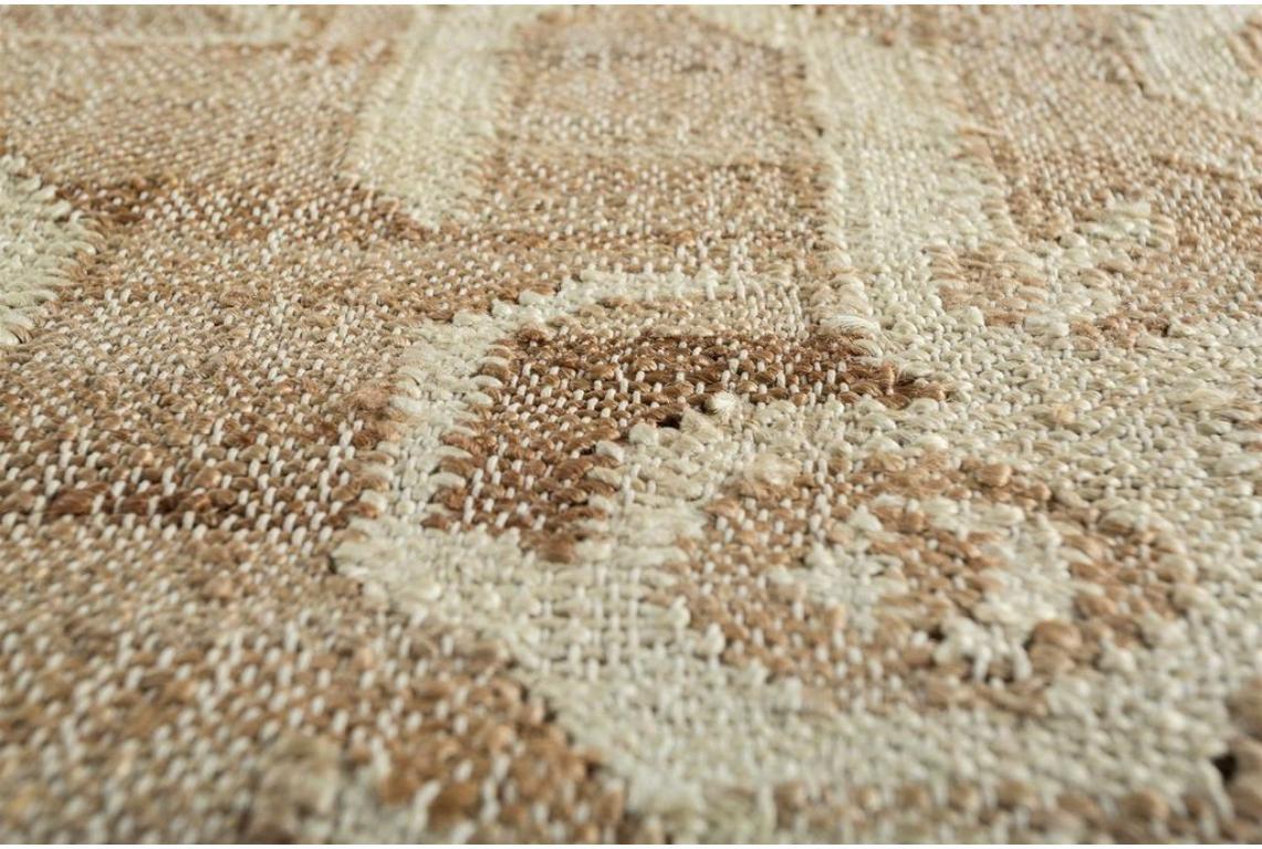 Indian Serenity Blend Natural & Natural Off White 180x270 cm Flatweave Rug For Sale