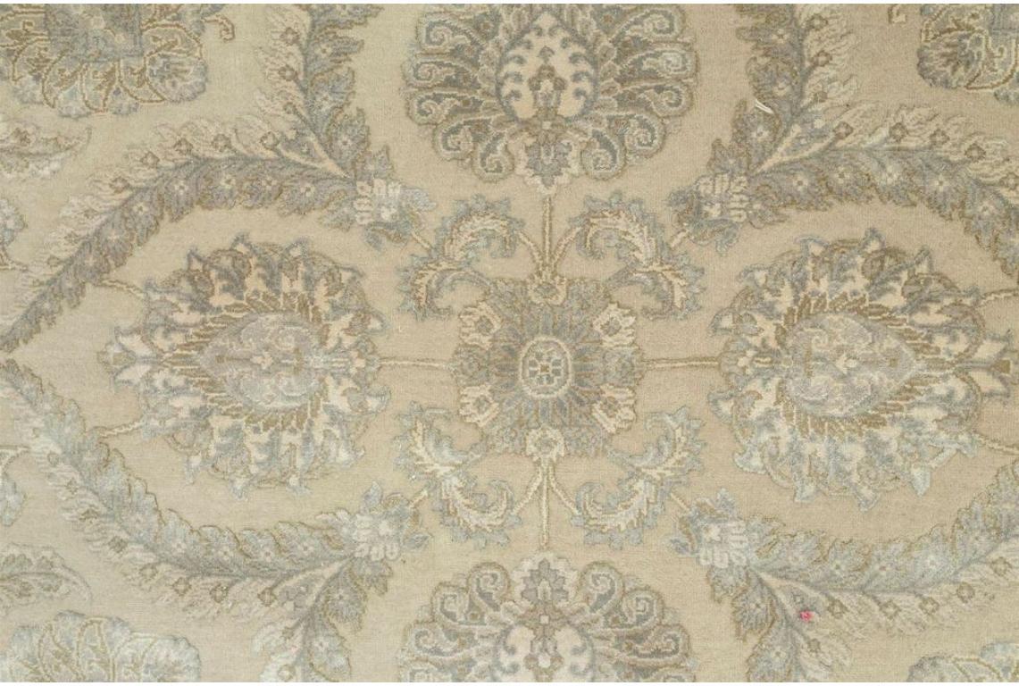 Indian Serenity Blossom Oyster & Oyster 240x300 cm Handknotted Rug For Sale
