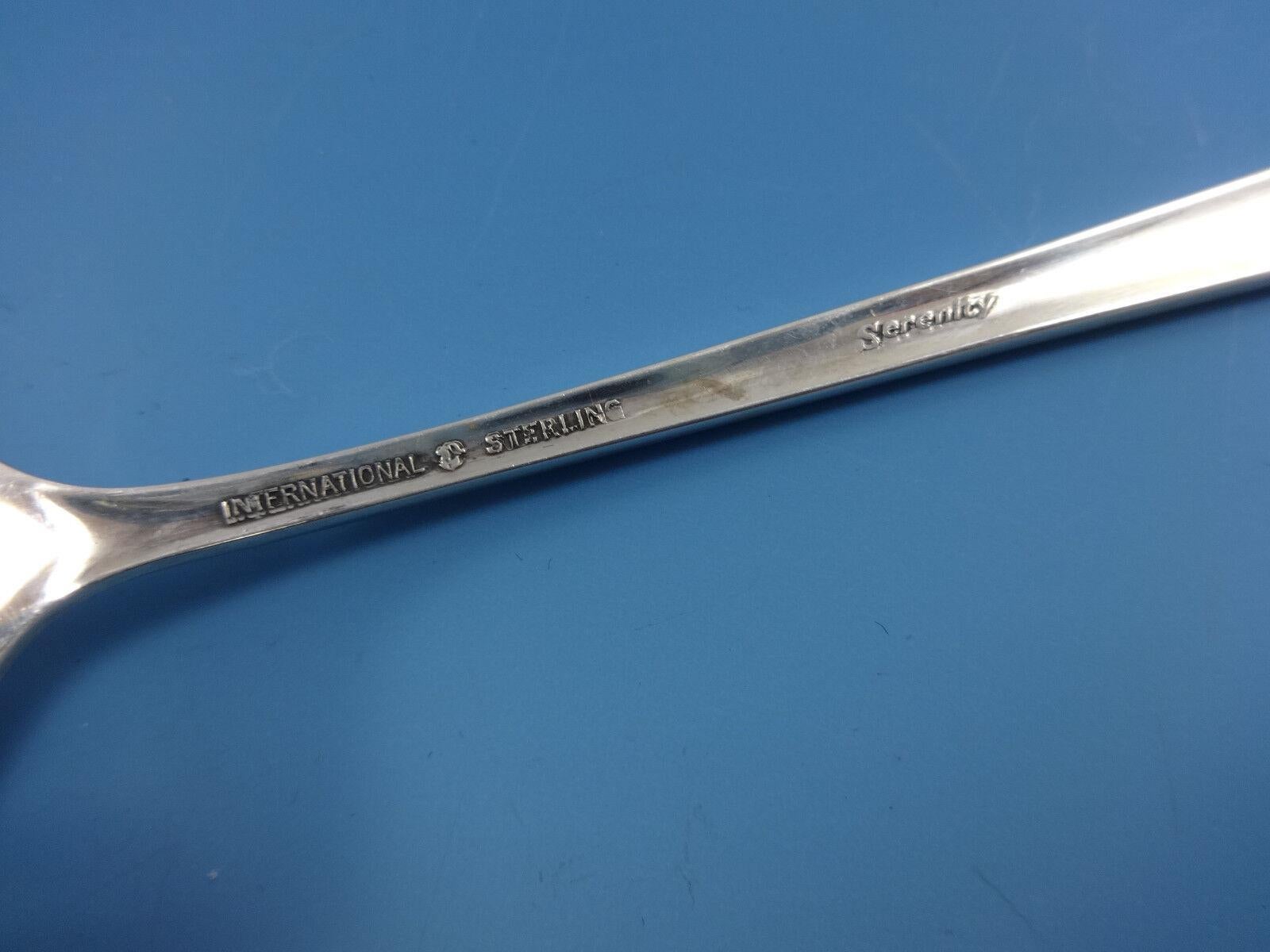 20th Century Serenity by International Sterling Silver Flatware Service For 8 Set 36 Pieces For Sale