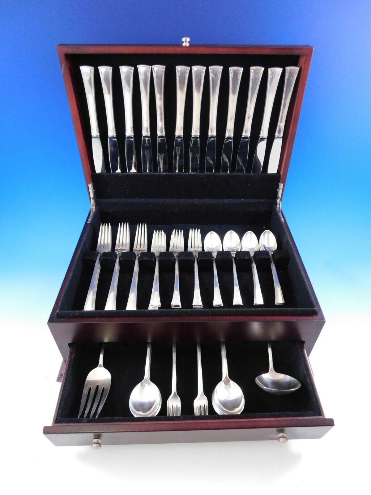 Serenity by International Sterling Silber Besteck 12 Service 74pc Abendessen im Angebot 2
